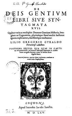 GIRALDI, Giglio Gregorio (1479 – 1552)