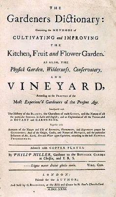 MILLER, Philip (1691 – 1771)