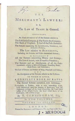 CUNNINGHAM, Timothy ( – 1789)